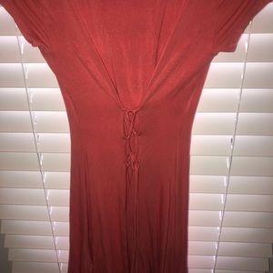 Pink Coral Corset Flowy Skater Dress